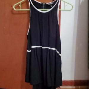 Black blouse sleeveless creme lace